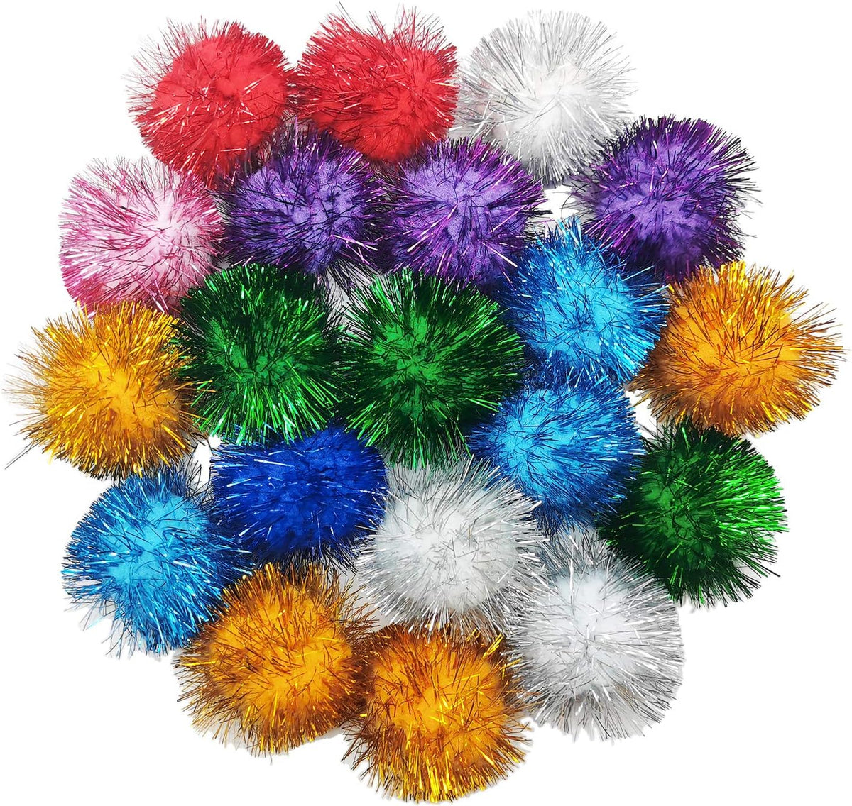20 Pcs Assorted Color Flash Balls Cats Toy Balls – Essentials for Cats - 2 Inch (Pack of 20)