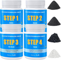KomeStone 6 lb rock tumbler grit and polish refill kit in 4 bottles - view 5