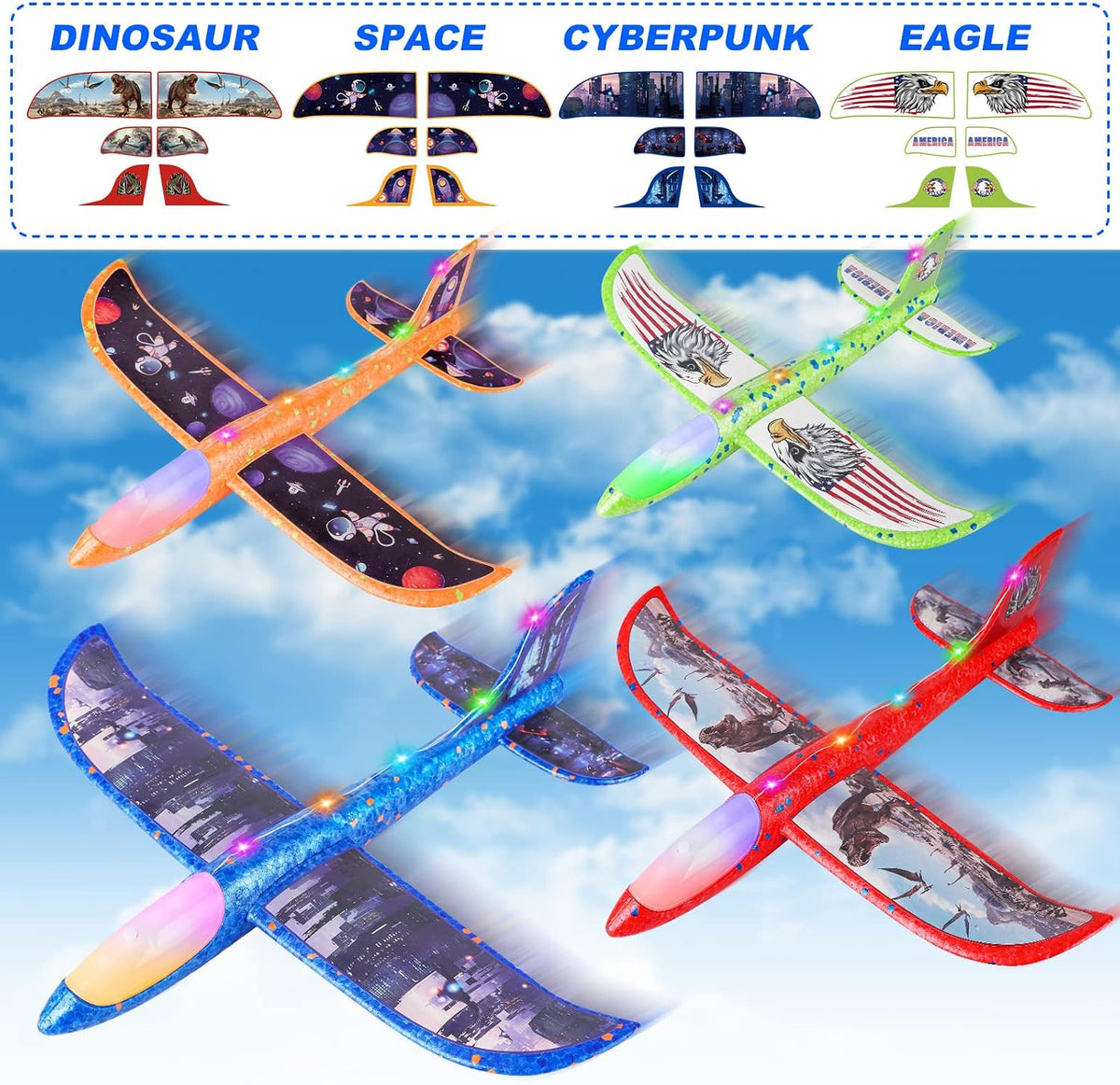 Fuwidvia 3 Pack Airplane Launcher Toys - Red&green&orange&blue - image 3