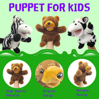 okegztoa 10 inch brown bear hand puppet with movable mouth and arms - view 26