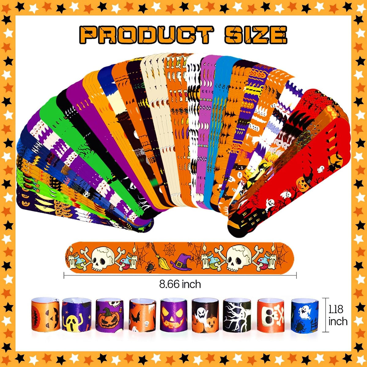 Halloween Slap Bracelets for Kids - 100b - image 2