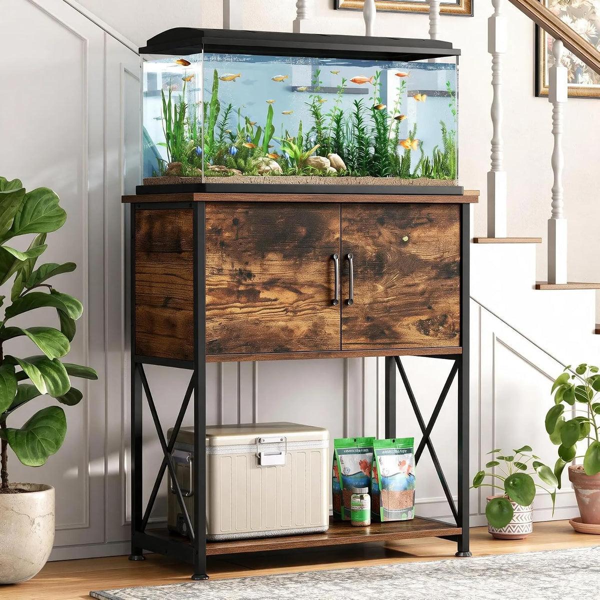 5-10 Gallon Fish Tank Stand - Rustic Brown / 20-29 Gallon - image 2