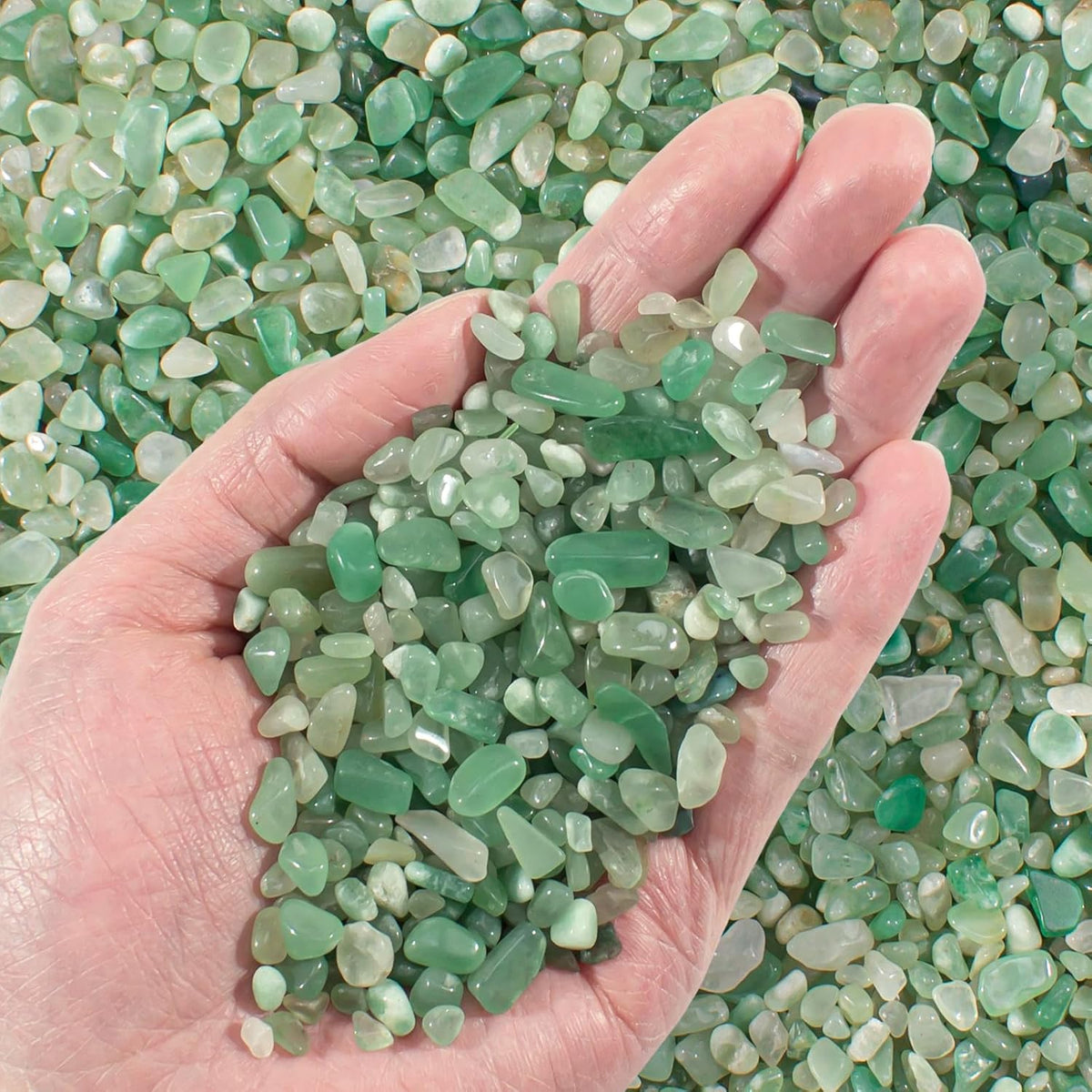 0.5 Lb/230g Colorful Agate Aquarium Fish Tank Gravel Rocks - 0.88 LB / Green Jade