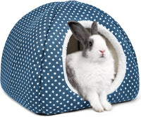 Rabbit Hideout Large Bunny Bed Washable Rabbit House – Daily Care for Small Pets - Dark blue