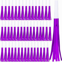 LCPQMZGH 48 silver glitter metallic fringed noise makers party horns - view 8