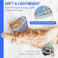 Cat Cone Collar Soft, Cat Recovery Collar for Large Medium Small Cats Kittens, Pet Cone Alternative After Surgery