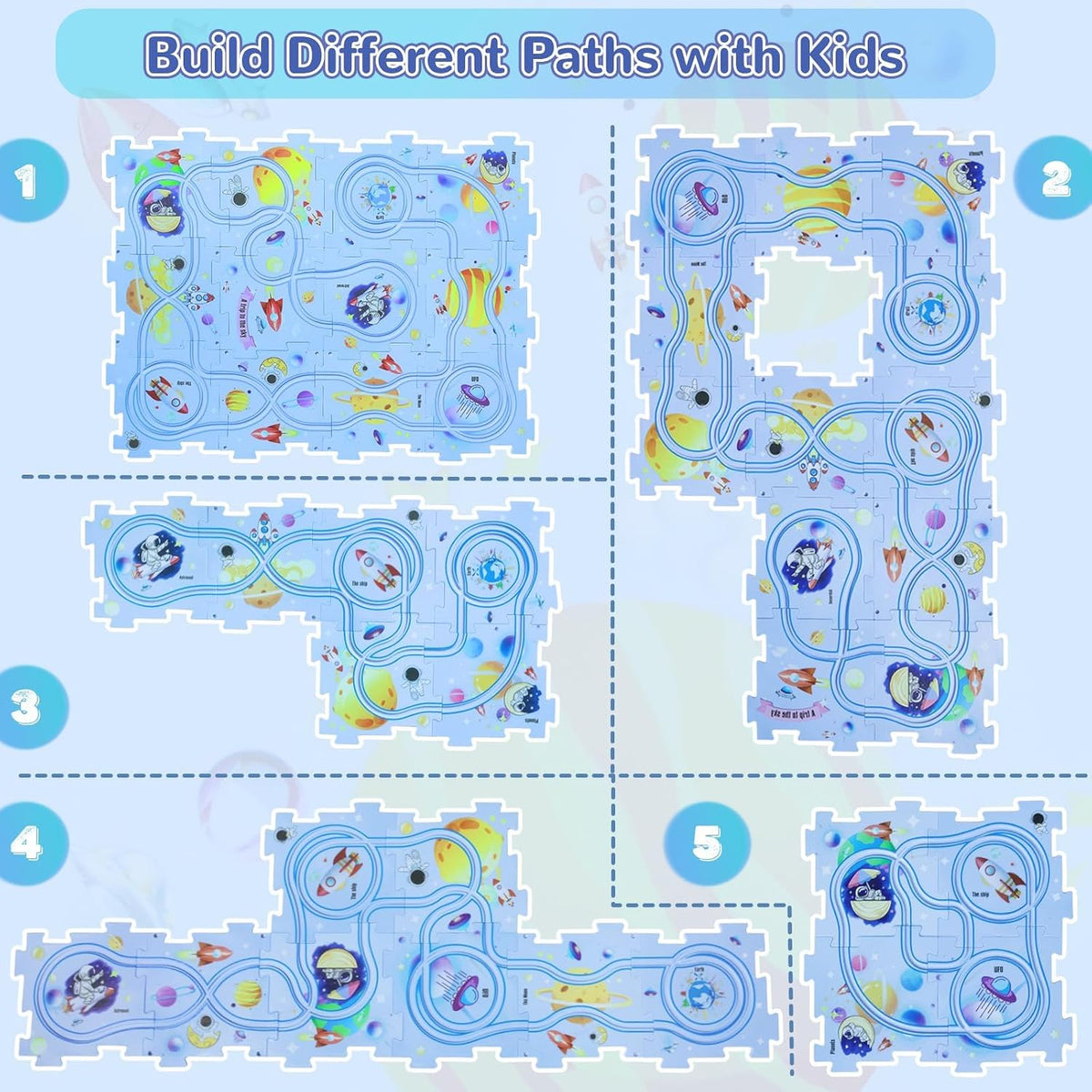 Plastic Floor Puzzles for Kids Ages 3-5 - Universe - image 4