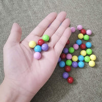 Hotusi 60 Chinese checkers marbles in green, yellow, red, blue, violet and pink - view 3