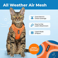 Voyager Escape-Proof Step-in Harness & Leash, Orange - Orange (327) / S (Chest: 15 - 18") - image 3