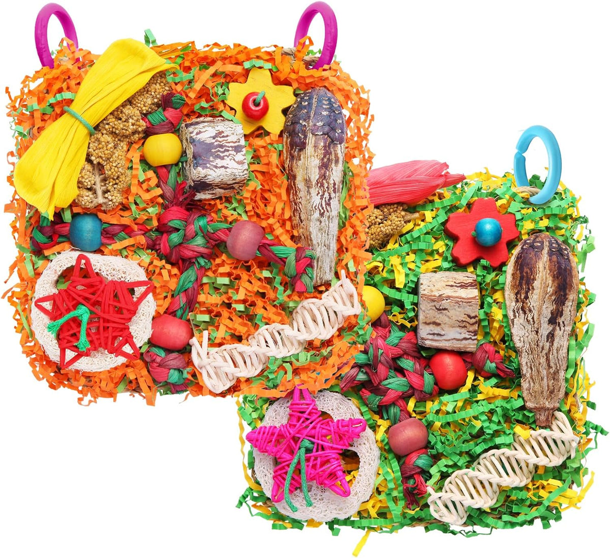 Bird Toys for Small & Medium Parrots - 2 PCS