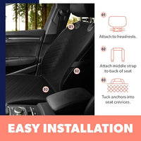 Active Pets Dog Car Seat Cover, Waterproof Front Seat Protector for SUV Truck Sedan, Pet Safety Travel Comfort System with Universal Fit, Black