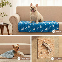 Luciphia Dog Blanket 3 Pack - 41x31 inch (Pack of 3) / Blue/Khaki/Gray - image 3