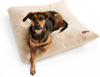 UnHide Floof Pet Pillow - Extra Soft Dog Bed Pillow- Removable Faux Fur Cover - Machine Washable - Helps Ease Pet Anxiety & Provides The Perfect Sleep, 28 x 36 x 5, 10lbs - Beige
