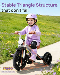 KRIDDO Tricycle for Toddlers 2-5 Years: Rubber Front Wheel - White - image 4