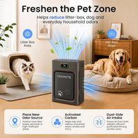 Pet Air Purifier for Home Large Room 2500 Sq Ft - Black - image 4