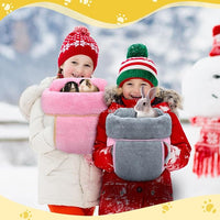 Wenqik 2 Pcs Guinea Pig Bed Cuddle Warm Hideout Small Animal Sack Cozy House Bedding Sleeping Cushion Portable Pet Carrier Cage Nest for Rabbit Hamster Rat (Gray, Pink,Plain)