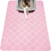 Conlun Cat Litter Mat Litter Trapping Mat - Pink / Large (35" x 23")