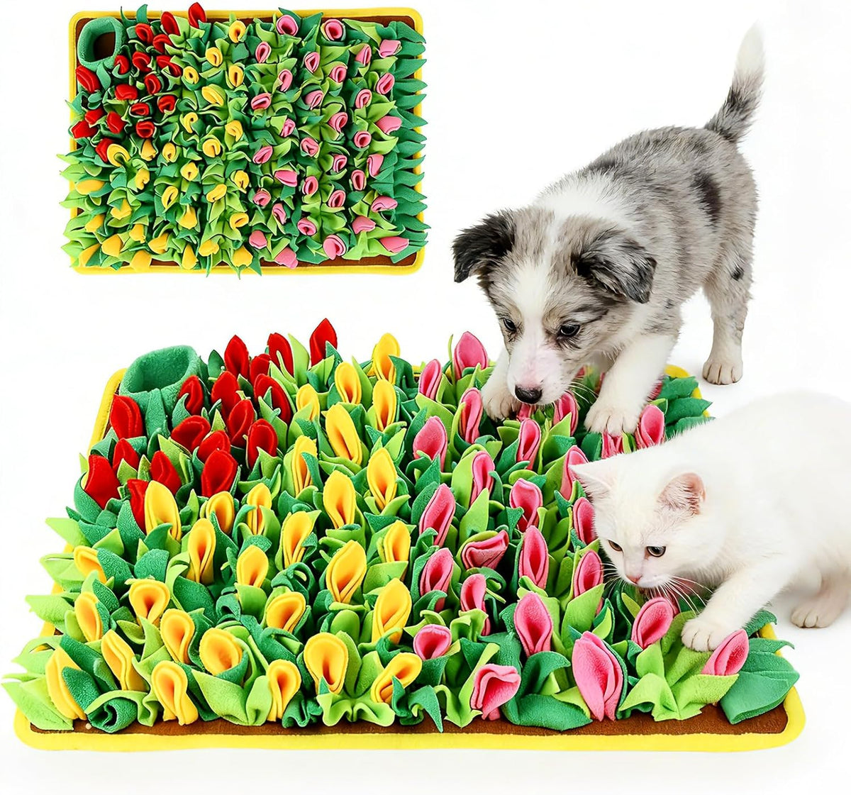 Snuffle Mat for Dogs, Sniff Mat for Cats Puppies Rabbits - Pink