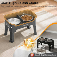 URPOWER Elevated Dog Bowls - Grey / Medium - image 3