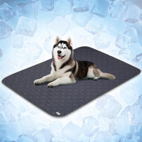 PetAmi Waterproof Dog Cooling Mat Pet Pad for Crate Couch Bed - Grey / X-Large (60x80)