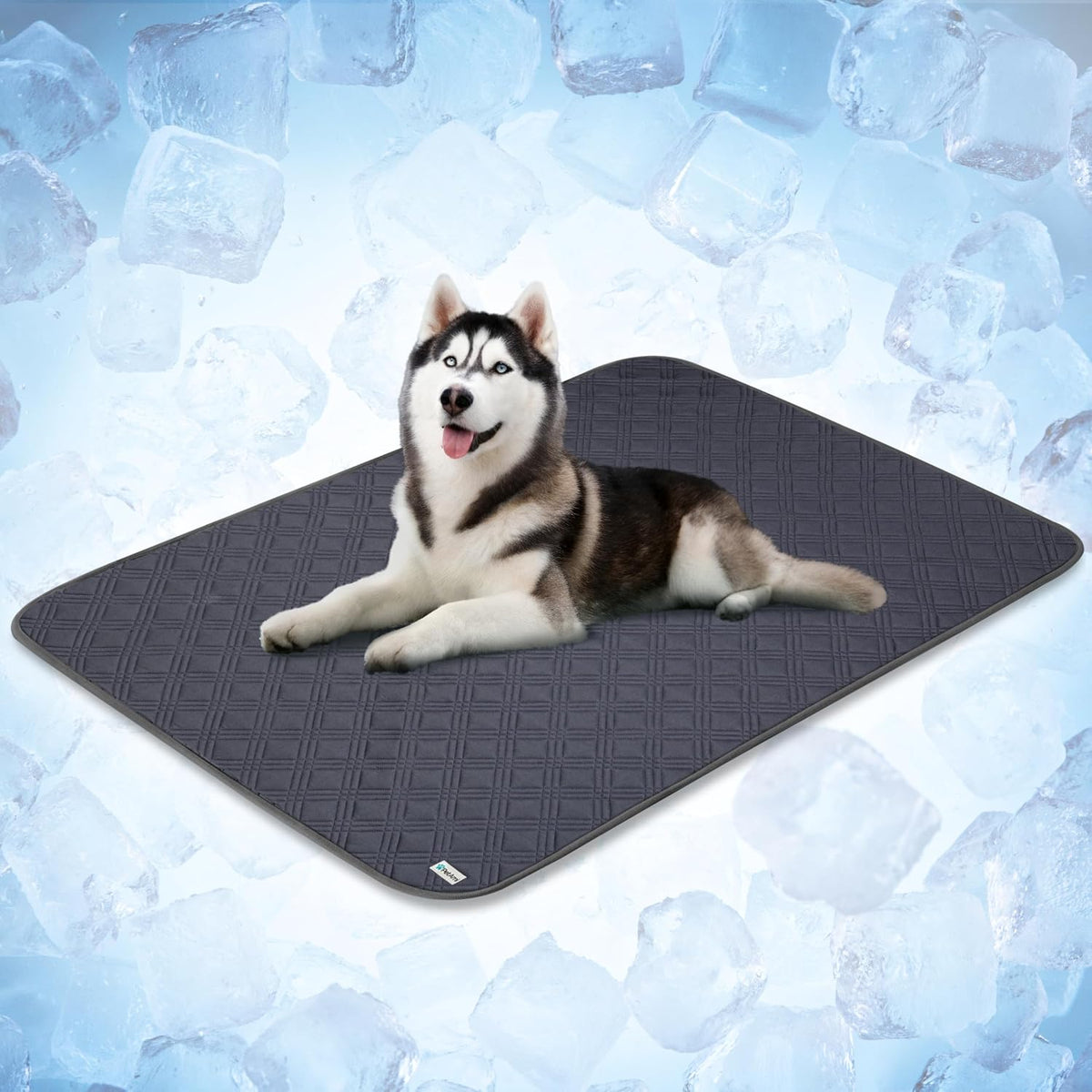 PetAmi Waterproof Dog Cooling Mat Pet Pad for Crate Couch Bed - Grey / X-Large (60x80)