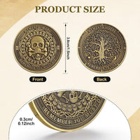 Misdary memento mori challenge coins in classic style copper finish with medallion box - view 12