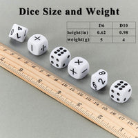 Gejoy math teaching dice set, 18 white and black dot, number and operation dice with bag - view 2