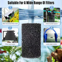 6X Pre-Filter Sponge for Aquarium Shrimp Fry Fish Tank Filter Pump Prefilter Sponge Replacement Foam Cover 2.4 X 1.4 Inch with 0.4" Hole Diameter