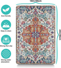 Pet Feeding Mat for Floors Cat Food Mat Waterproof Dog Food Mat - 24"L x 16"W / Boho-2 - image 2