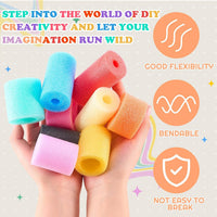 Frienda pool noodle bits, 50 colorful foam noodle pieces in assorted sizes - view 14