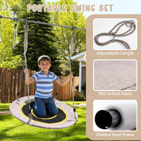 Hapfan 50 ft Ninja Warrior Obstacle Course Swing Set for Kids Outside – Fun for Kids & Family - 60 FT / Beige - image 3