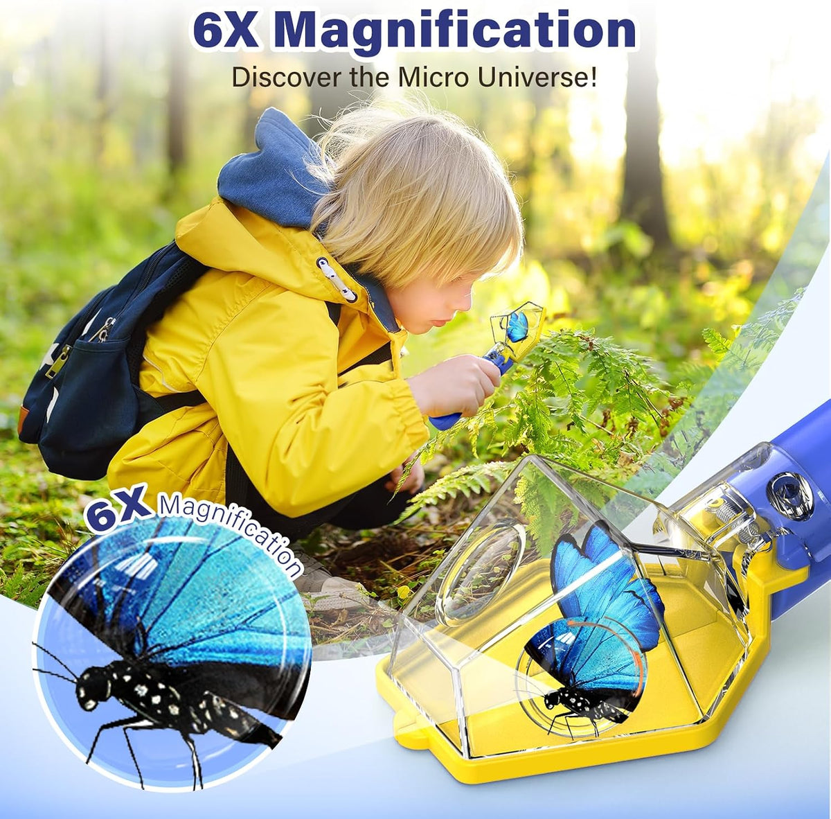 Bug Catcher for kids 6X Magnifier - Blue / 1 - image 3