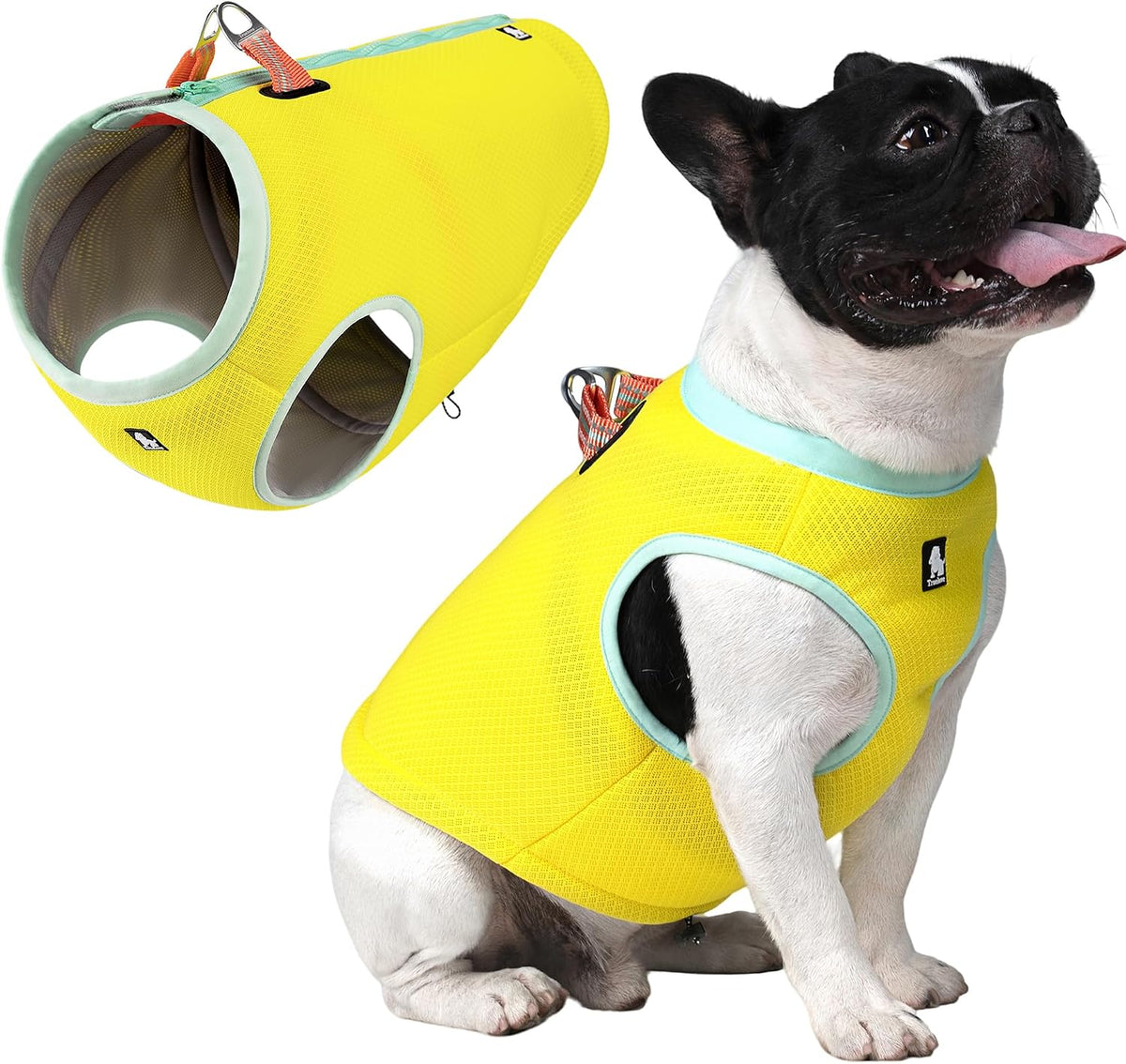 JUXZH Dog Cooling Vest, Evaporative Cooling Jacket Orange - Yellow / XX-Large (Chest 32.7-39.8")