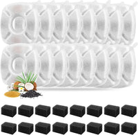 24 Pcs Cat Fountain Replacement Filters 12 Pack Cat Water Fountain - 16 Filters & 16 Sponges