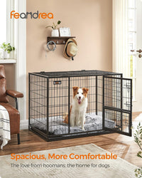 Feandrea 48" Heavy-Duty Dog Crate, Convenient Feeding Door - 42.1"L x 27.6"W x 29.5"H - image 2