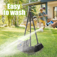 Pooper Scooper Swivel Bin & Rake Kit with 35 Bags – 46" Long Handle Heavy Duty Dog Poop Scooper with Bag Attachment, Yard Pet Waste Cleanup Tool for Large Medium Small Dogs