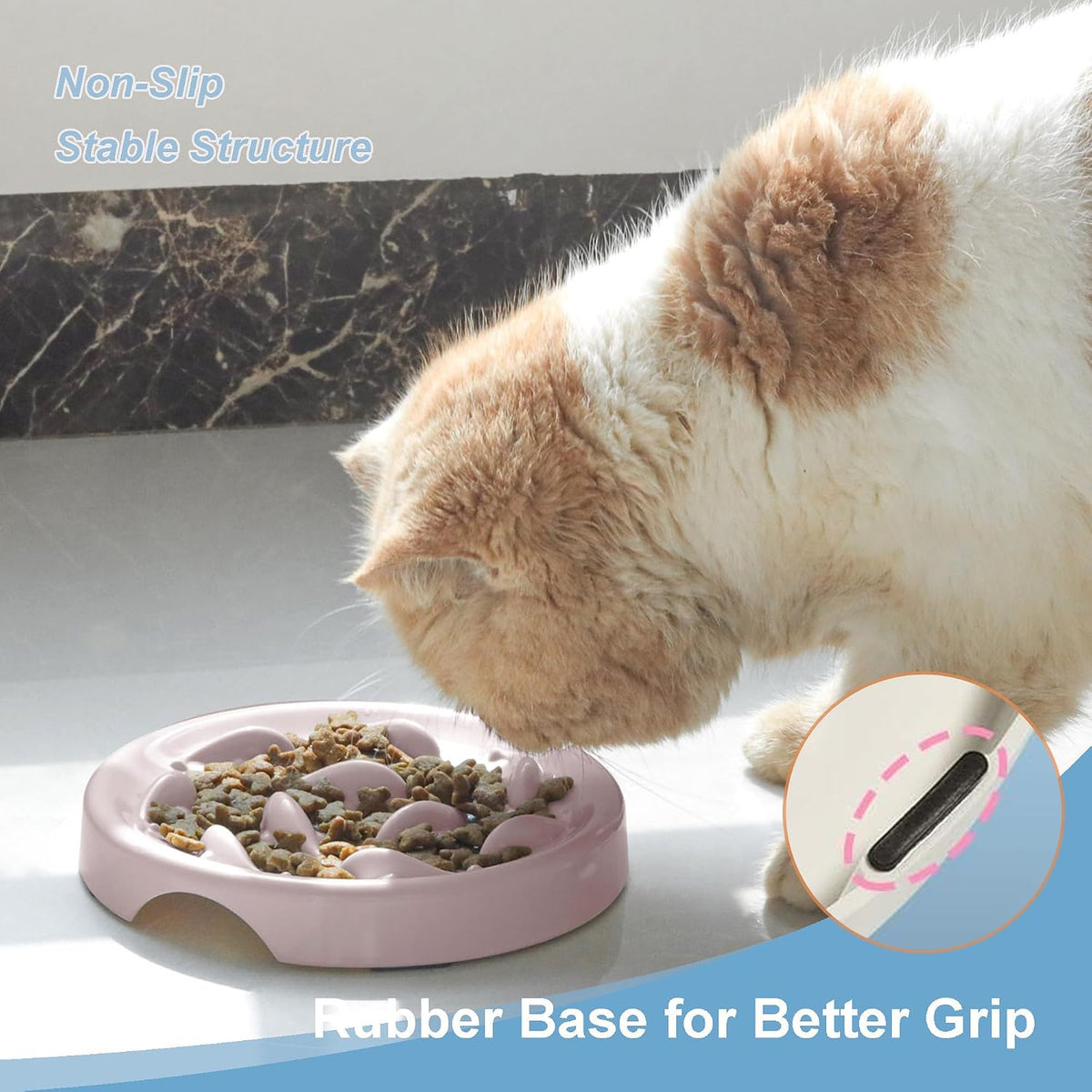 Slow Feeder Bowl for Cats and Small Dogs - Pink - image 4