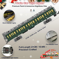 Electric Train Sets for Boys Girls Metal Alloy Christmas Trains Toys - Metallic Rc Train Gold - image 3