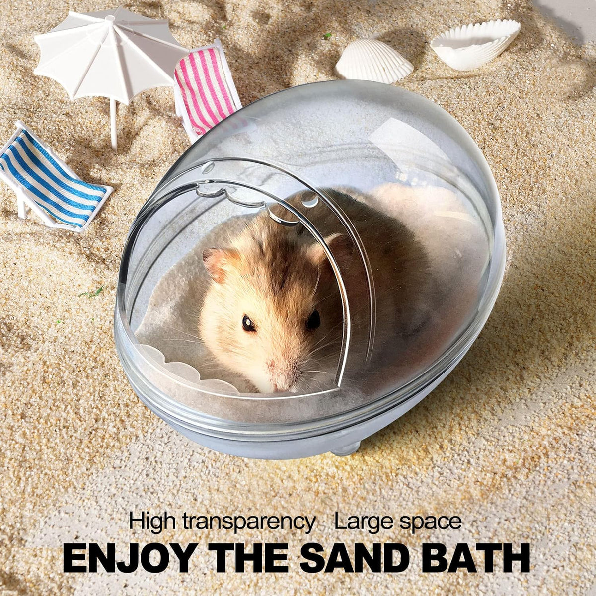 lazYYzal Hamster Bathroom, Hamster Bathtub Box - L 6.7*4.8*4.2 inch - image 2