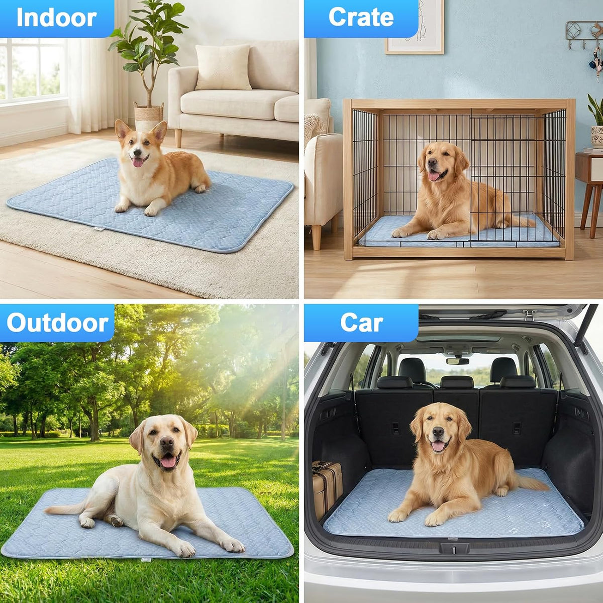 Dog Cooling Mat Q-MAX>0.5 Self-Cooling Mat for Dogs Crate Pad for Dogr - 36.0"L X 24.0"W - image 3