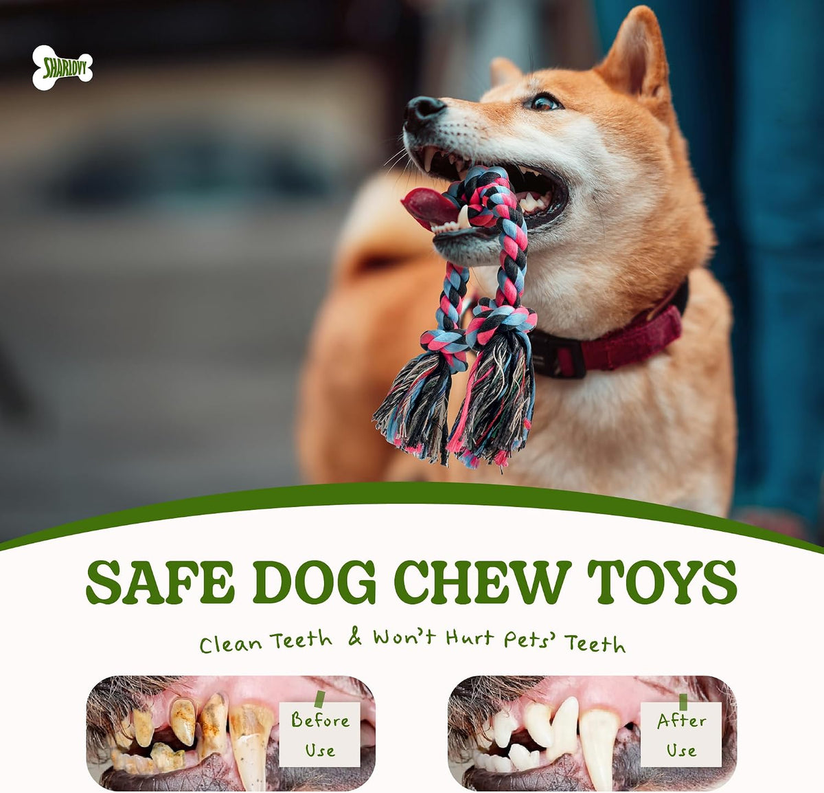Dog Rope Toy for Large Dogs Heavy Duty Dog Chew Toys for Aggressive - 1 Pack-Medium / Medium - image 3