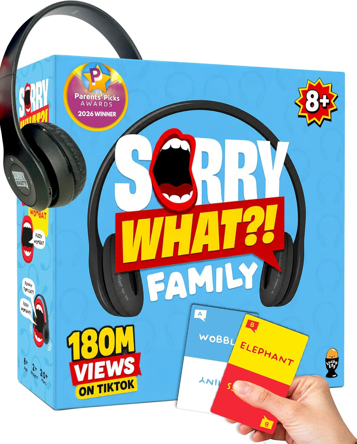 Sorry What - Award Winning Headphone Challenge Party Game for Adults 17+ – Fun for Kids & Family - Family Edition