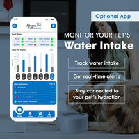 Always Full® 7" Pet Water Bowl and Wall Unit Bundle – Self-Refilling, Clean Filtered Water, Easy Home Connection, App-Enabled Hydration Tracking, Cat and Dog Water Bowls