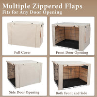 Deblue 36 inch Dog Crate Cover Fit for 36 inch Wire - – Essentials for Dogs - 24.0"L x 18.0"W x 20.0"H / Beige - image 4