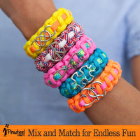 Pinwheel Crafts friendship bracelet kit with 100 floss threads, beads and storage bag - view 5