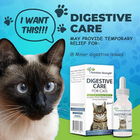 Digestive Care for Cats, Natural Constipation Relief for Cats and Kittens & Support for Diarrhea, Bloating, Bad Breath, Vomiting, Lack of Appetite, 60 Milliliters