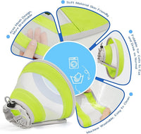 Breathable Air Mesh Cat Cone Collar Soft to Stop Licking, Adjustable, Foldable Lightweight Kitten Cones After Surgery Recovery for Cats & Kittens (Yellow Green, S)
