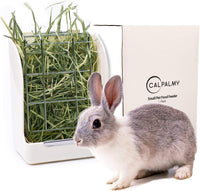 CalPalmy Hay Feeder for Rabbits, Guinea Pigs, and Chinchillas - 5 1/2" x 3" x 7 3/8" (1-Pack) / White - image 2