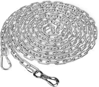 Tresbro Heavy Duty Dog Chains for Outside, 30FT Stainless Steel Tie Out Cable with Swivel Hook for Large Medium Dogs, Metal Chew Proof Pet Runner Chain Leash for Outdoor Camping Hiking Yard Lead, 4MM