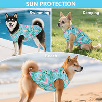 KYEESE 2Pack Dog Shirts for Medium Large Dogs Breathable Mesh Tank Top – Essentials for Dogs - Medium (7-13lbs) / 1# 2Pack (Flamingo+blue) - image 2